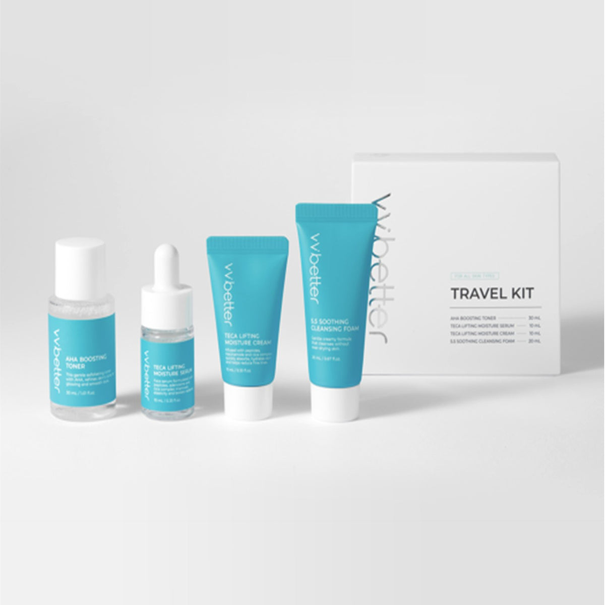 VVBETTER Travel Kit met Koreaanse skincare mini's voor onderweg en op reis
