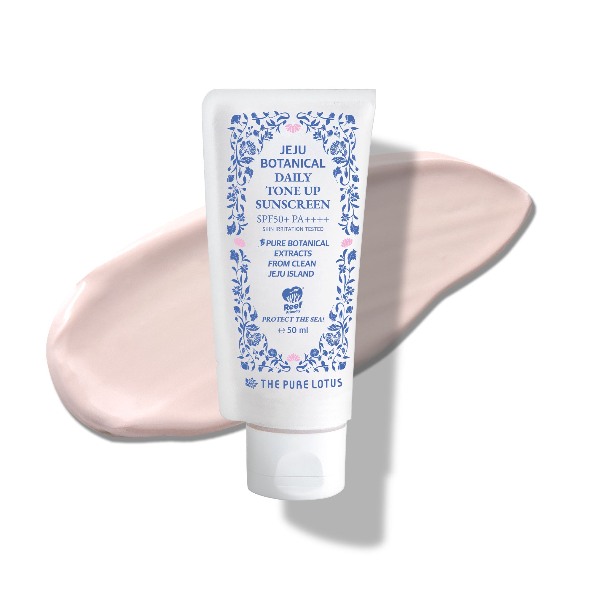 The Pure Lotus Jeju Botanical Daily Tone up Sunscreen SPF50