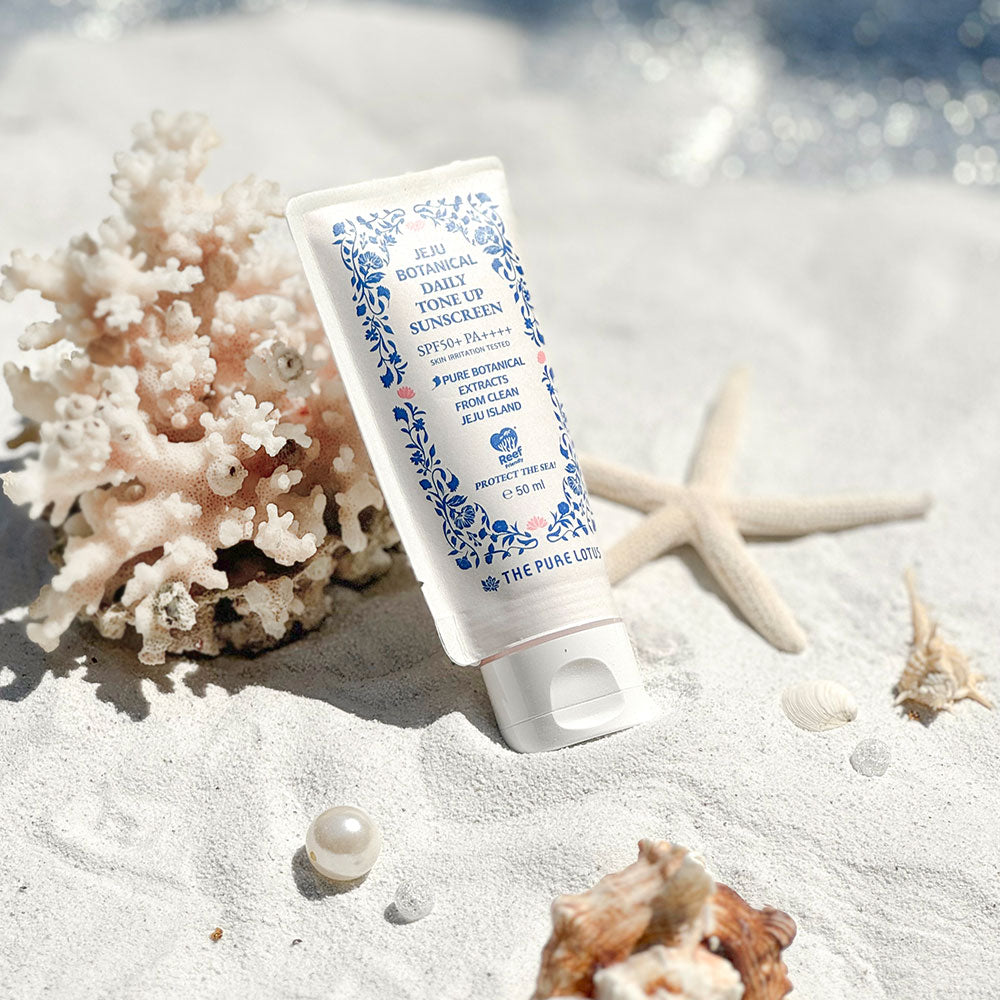 The Pure Lotus Jeju Botanical Daily Tone up Sunscreen SPF50
